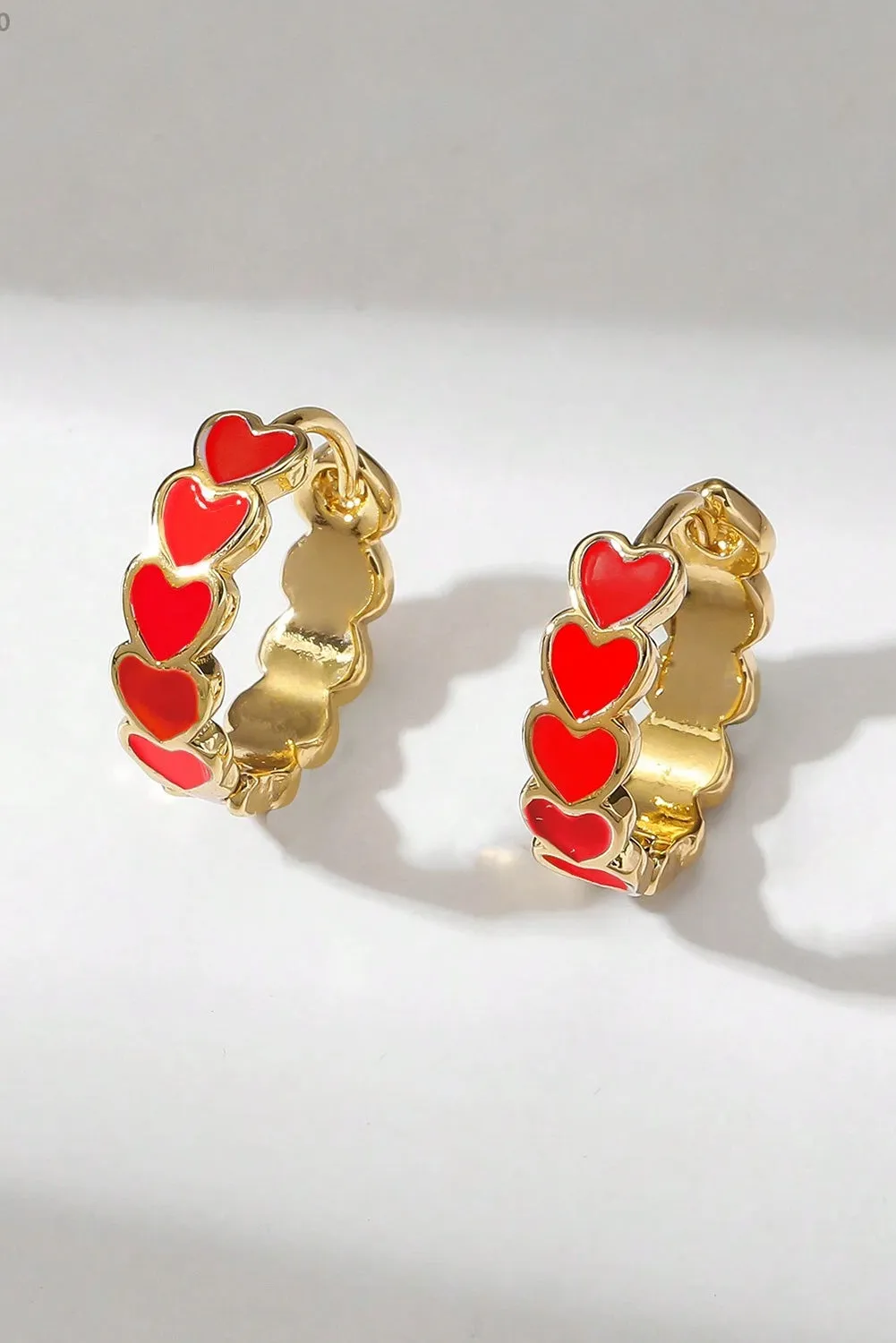 Red Heart Shape Small Hook Earrings sold by Zulily product image thumbnail 2