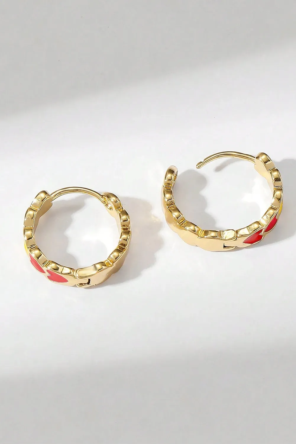 Red Heart Shape Small Hook Earrings sold by Zulily product image thumbnail 3