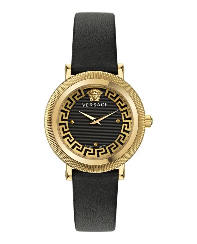 Versace Greca Flourish Leather Watch made by Versace