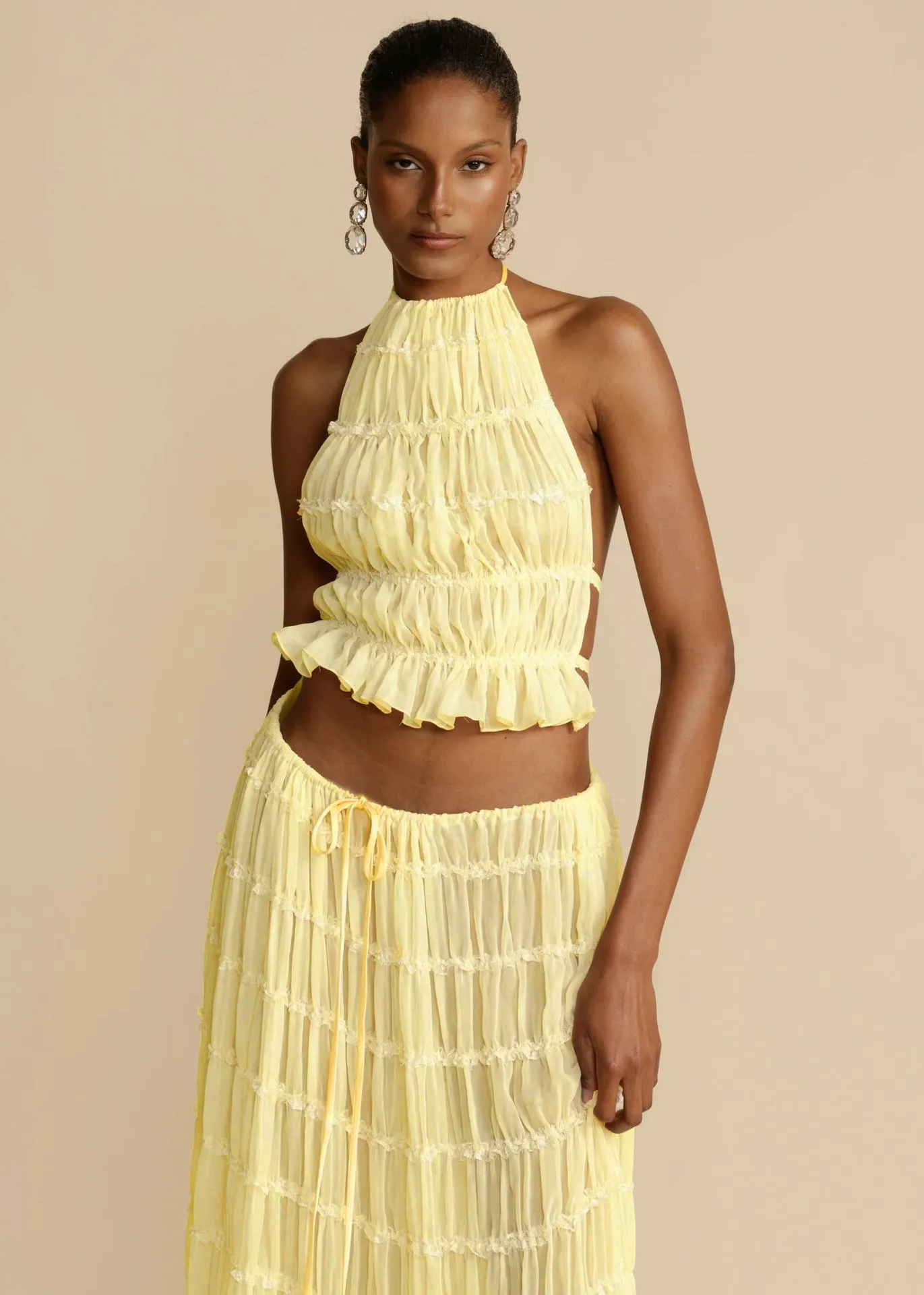š“ 2-Piece Women's Beachwear Set ā Sleeveless Halter Crop Top sold by Zulily product image thumbnail 2