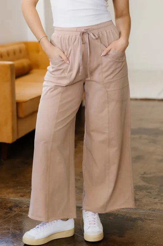 Elena Trim Wide Leg Pants by Threaded Pear made by Zulily