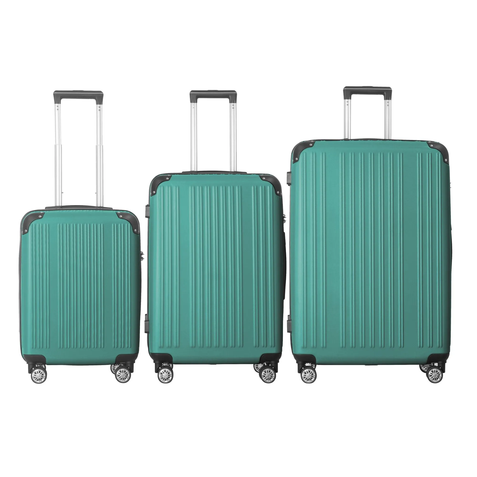4 Supply 3-Piece Lightweight Abs Hardshell Luggage Set (20", 24", 26") In Deep Blue With Spinner Wheels, Tsa Lock, And Adjustable Telescopic Handle - Durable Travel Suitcases sold by Zulily product image thumbnail 2