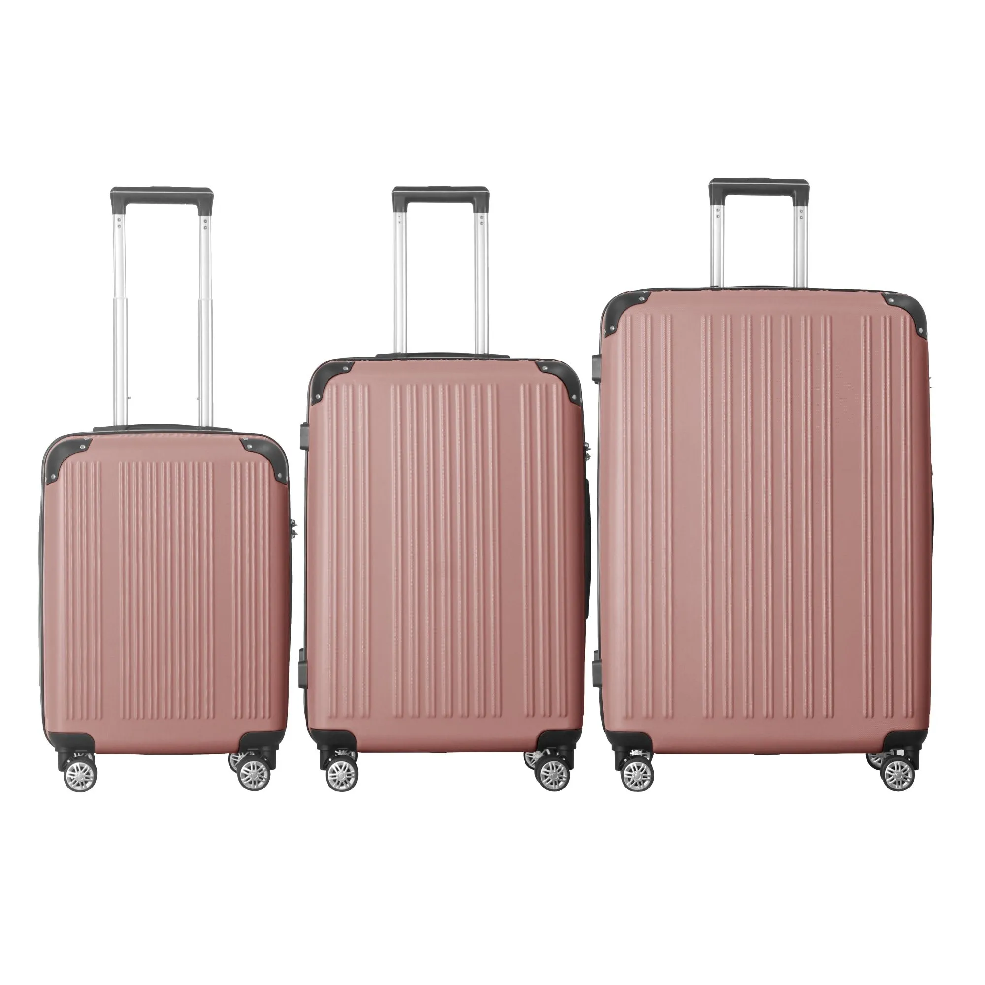 4 Supply 3-Piece Lightweight Abs Hardshell Luggage Set (20", 24", 26") In Deep Blue With Spinner Wheels, Tsa Lock, And Adjustable Telescopic Handle - Durable Travel Suitcases sold by Zulily product image thumbnail 4