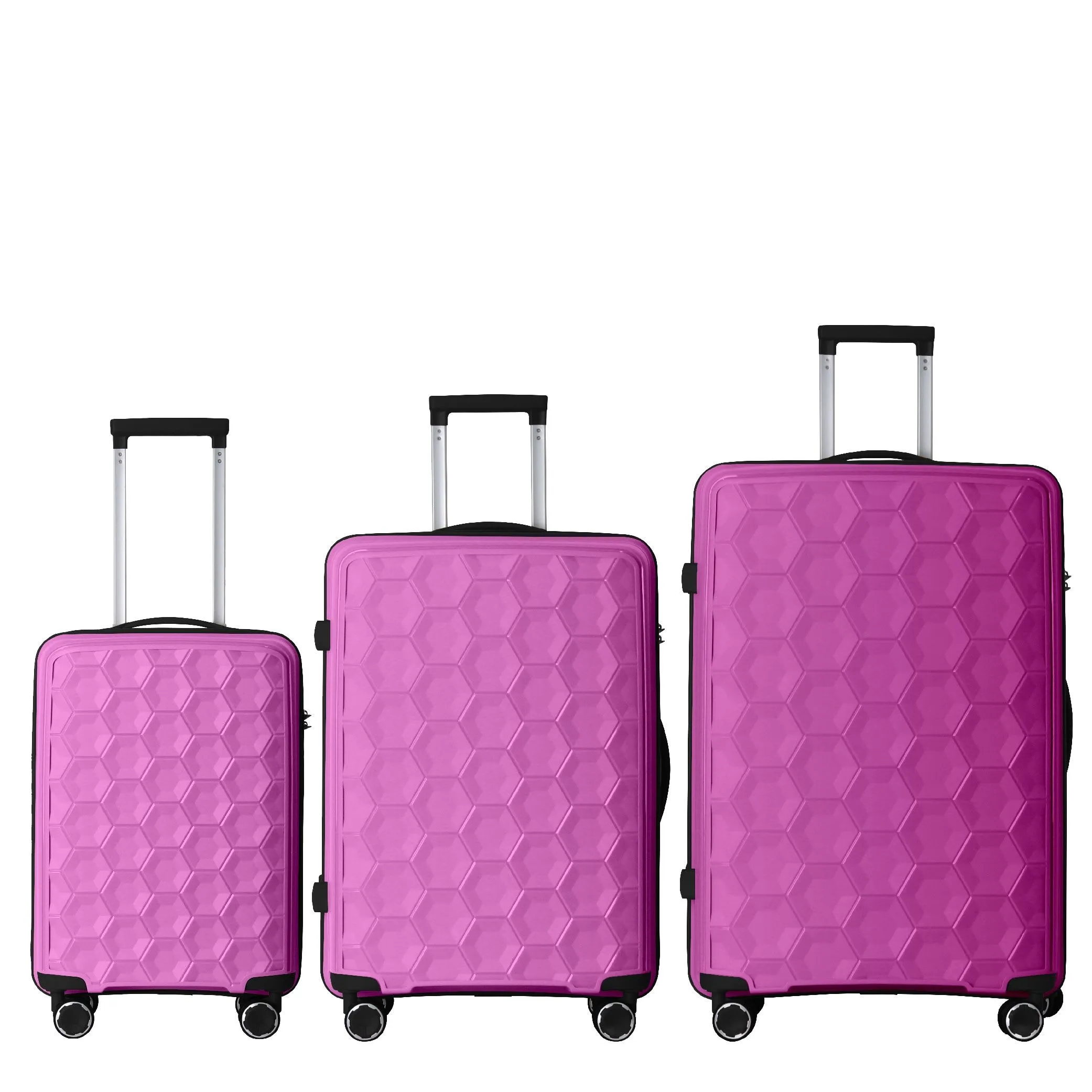 4 Supply 3-Piece Luggage Set Travel Lightweight Suitcases With Rolling Wheels, Tsa Lock & Moulded Corner, Carry On Luggages For Business, Trip, (20"/24"/28") sold by Zulily product image thumbnail 3