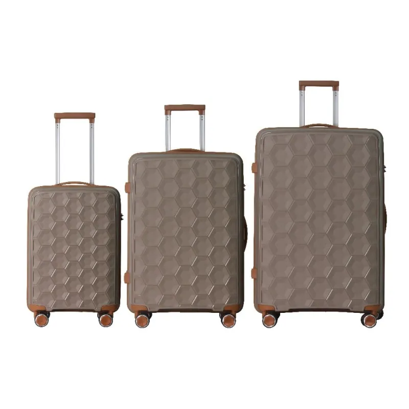 4 Supply 3-Piece Luggage Set Travel Lightweight Suitcases With Rolling Wheels, Tsa Lock & Moulded Corner, Carry On Luggages For Business, Trip, (20"/24"/28") made by Zulily