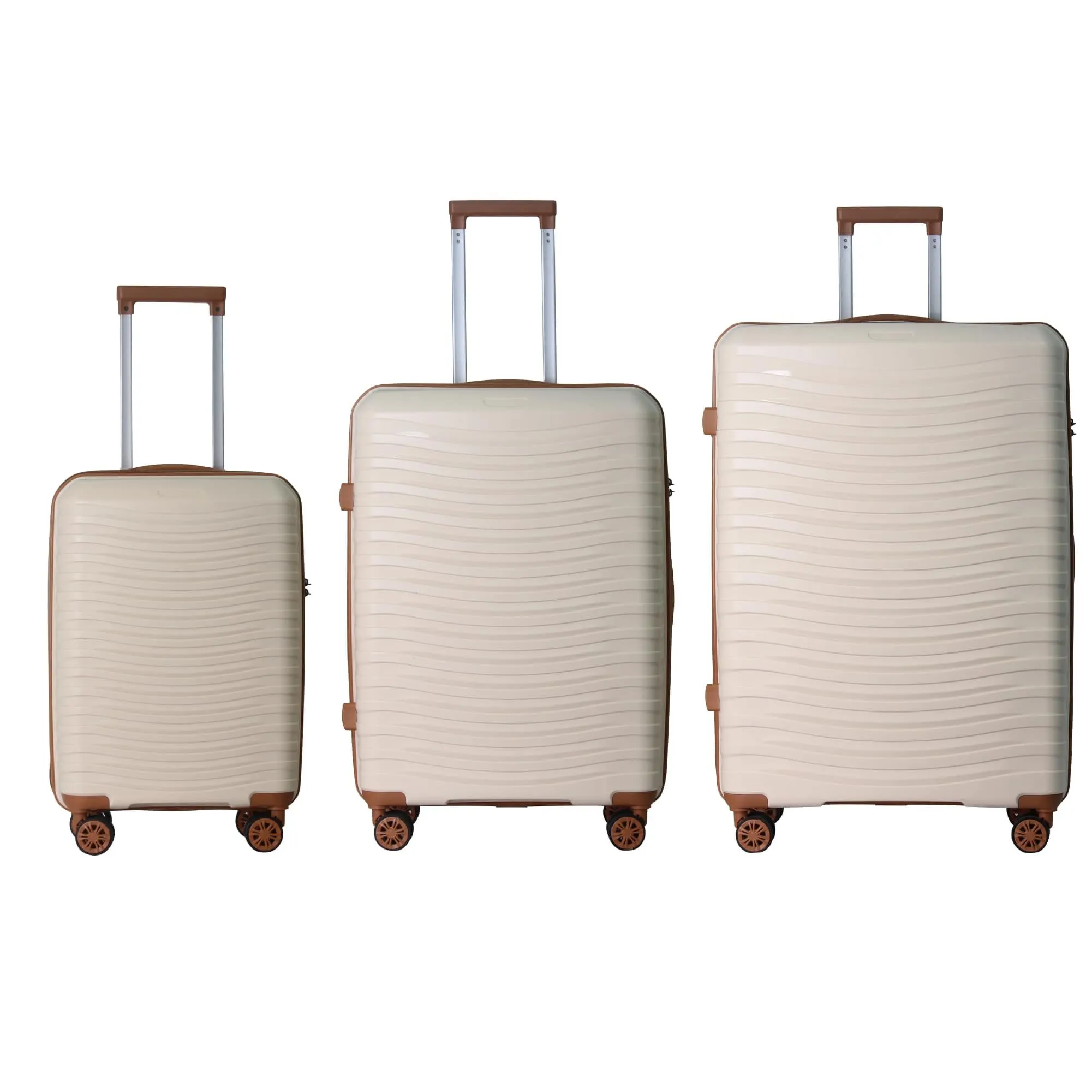 4 Supply 3-Piece Luggage Sets (20", 24", 28"), Suitcase With Wheels, Hardside Suitcase With Four Spinner Wheels And Scratch-Resistant Surface sold by Zulily