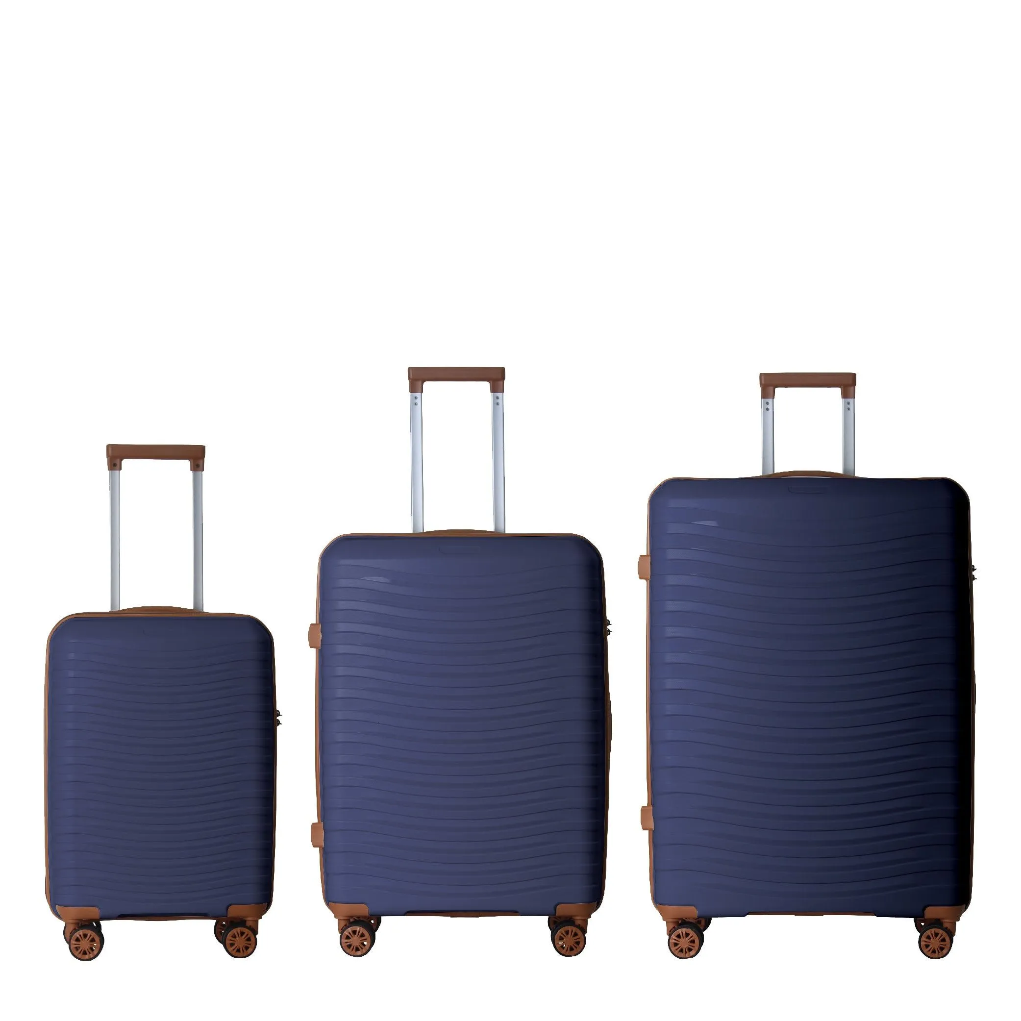 4 Supply 3-Piece Luggage Sets (20", 24", 28"), Suitcase With Wheels, Hardside Suitcase With Four Spinner Wheels And Scratch-Resistant Surface sold by Zulily product image thumbnail 3