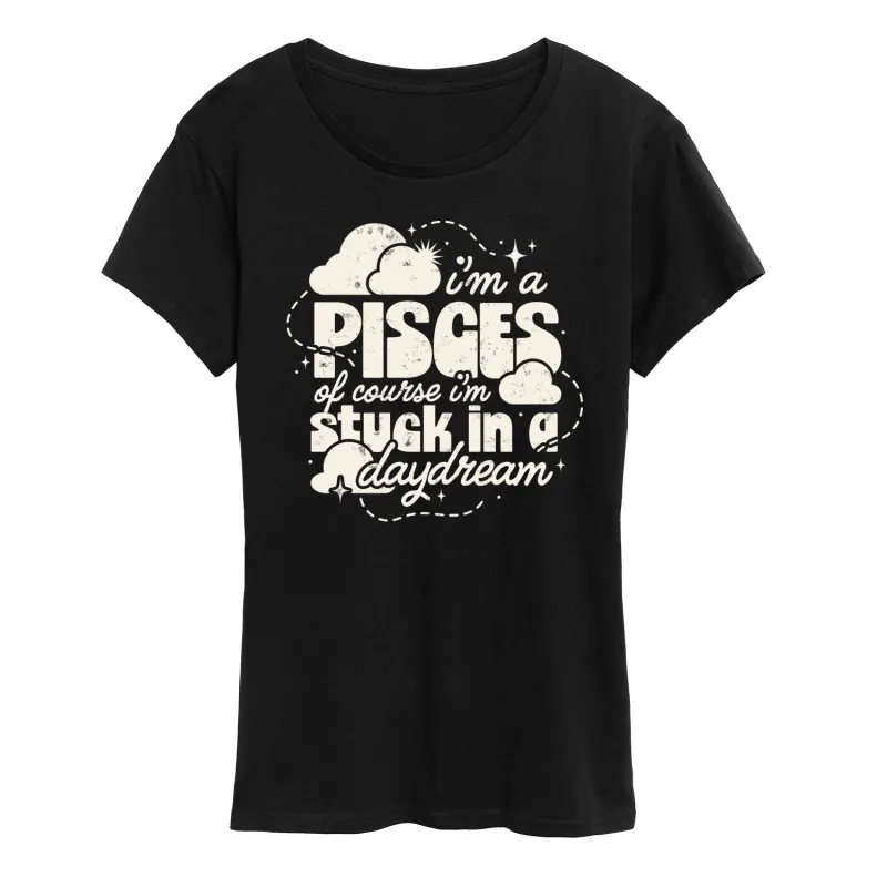 Instant Message - I'm A Pisces Daydream - Women's Short Sleeve Graphic T-Shirt made by Zulily