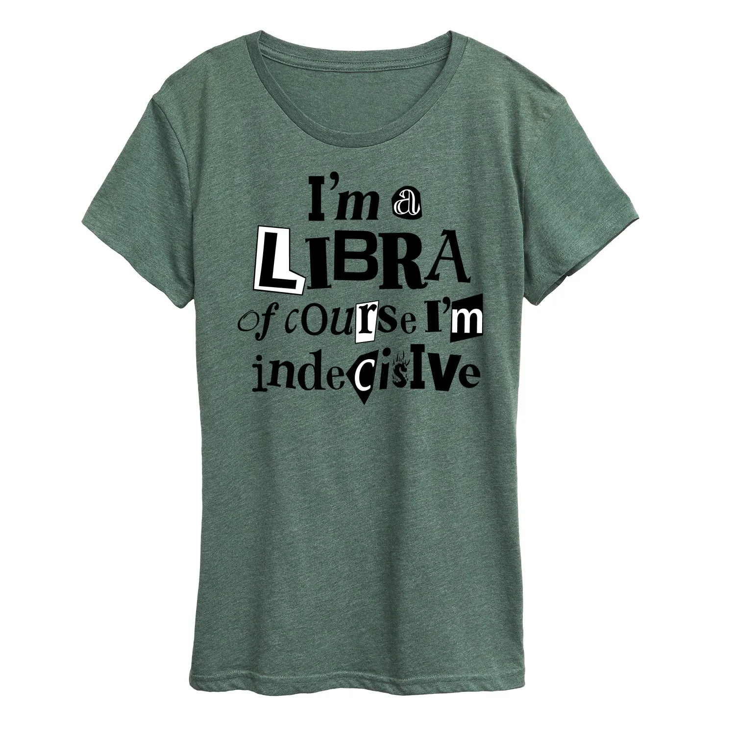 Instant Message - Libra Indecisive - Women's Short Sleeve Graphic T-Shirt sold by Zulily product image thumbnail 2