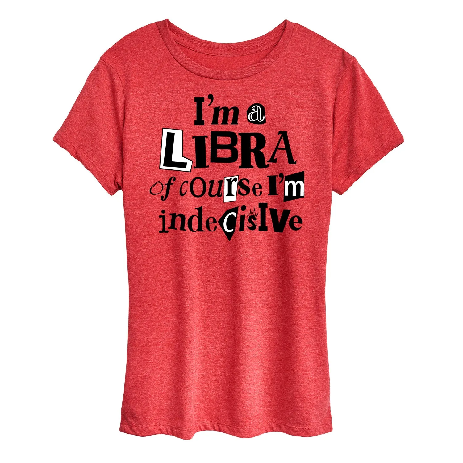 Instant Message - Libra Indecisive - Women's Short Sleeve Graphic T-Shirt sold by Zulily product image thumbnail 3