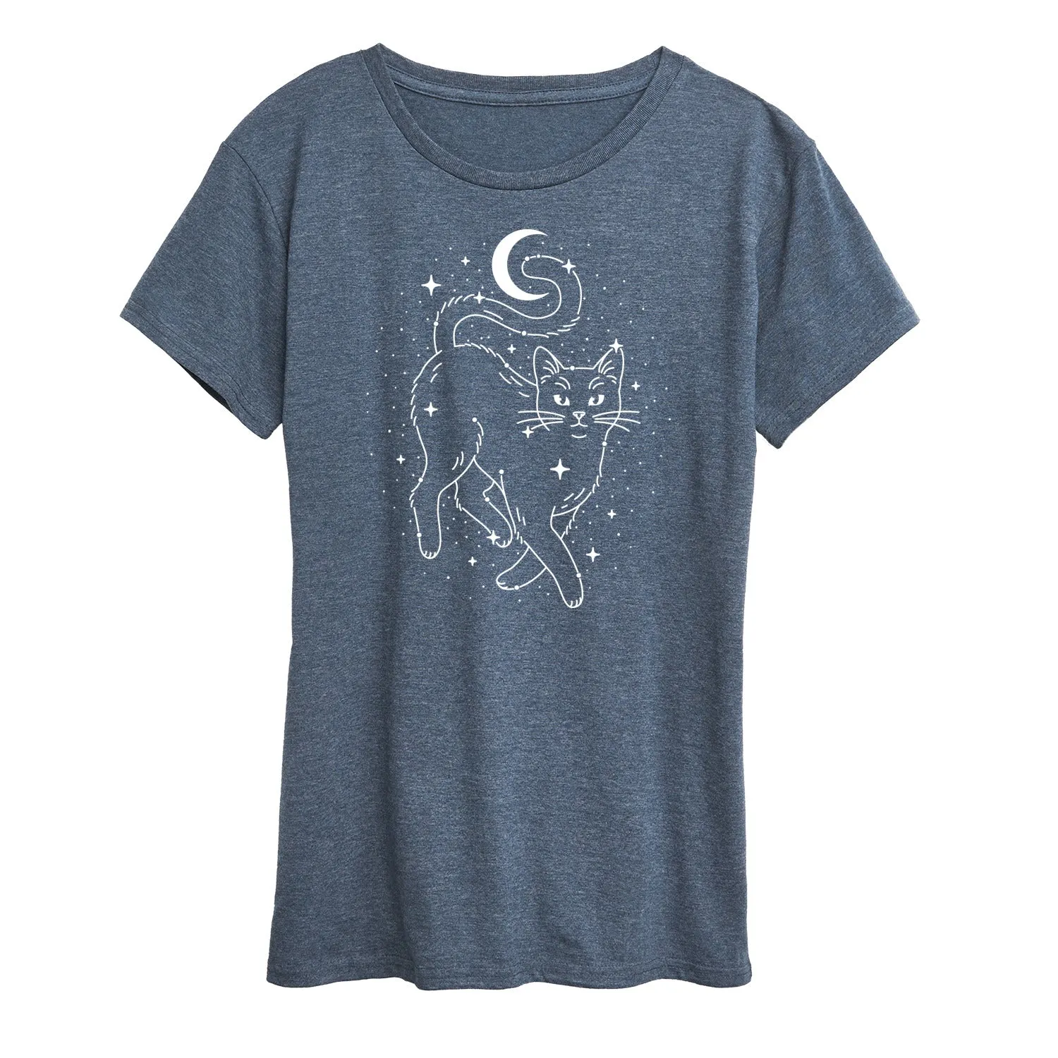 Intsant Message - Star Cat - Celestial - Witchy - Constellation - Womens Short Sleeve Classic Fit Tee sold by Zulily product image thumbnail 2