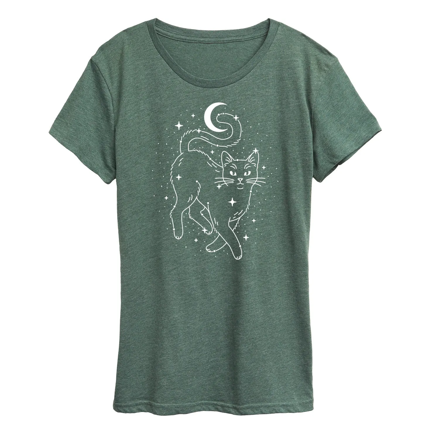 Intsant Message - Star Cat - Celestial - Witchy - Constellation - Womens Short Sleeve Classic Fit Tee sold by Zulily product image thumbnail 4