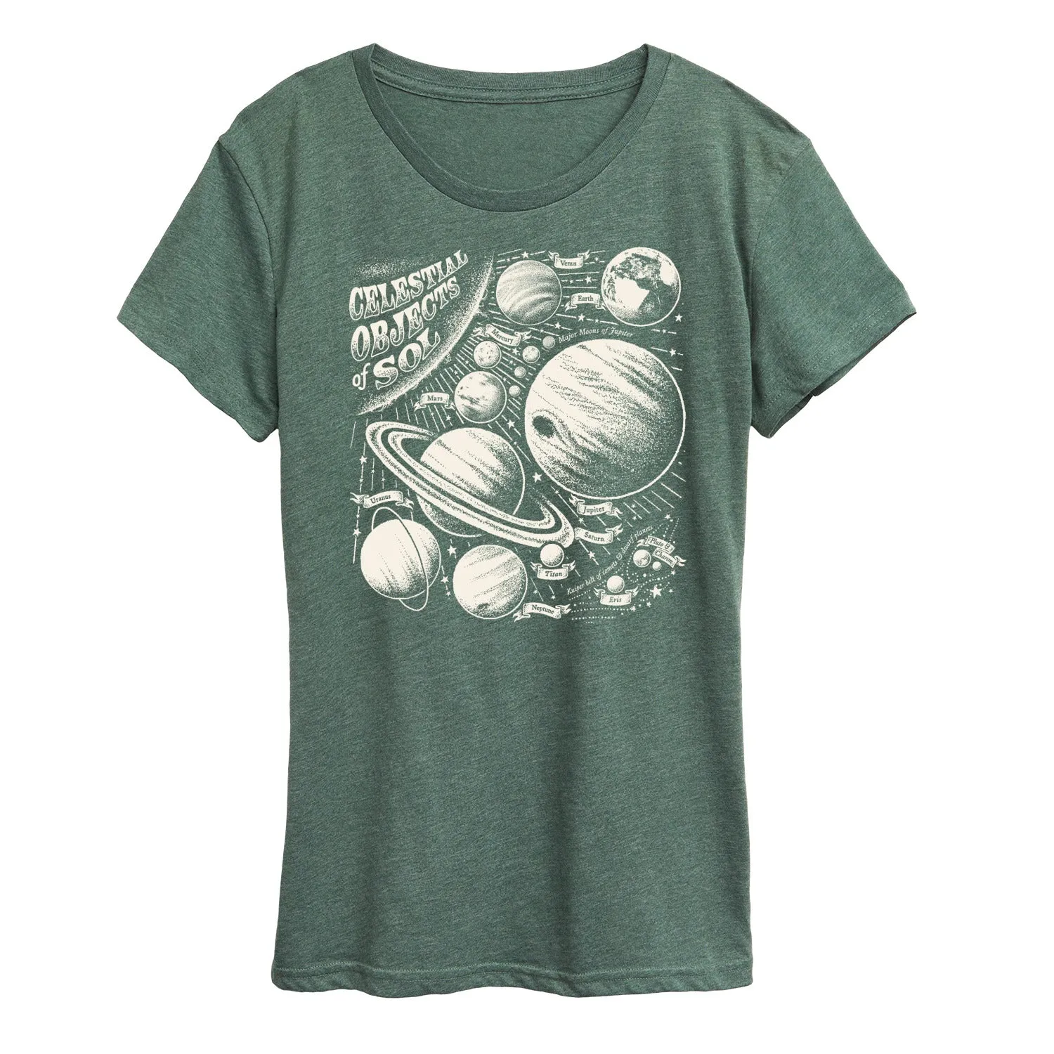 Instant Message - Celestial Objects - Outer Space - Planets - Astrology - Womens Short Sleeve Classic Fit Tee sold by Zulily product image thumbnail 5