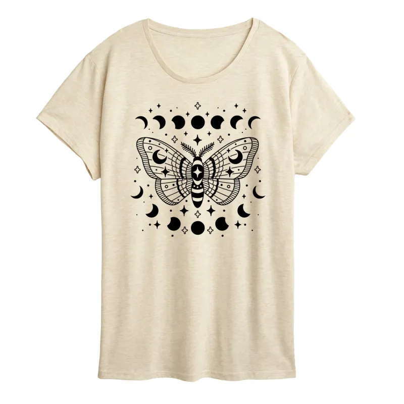 Instant Message - Luna Moth - Women's Short Sleeve Graphic T-Shirt made by Zulily
