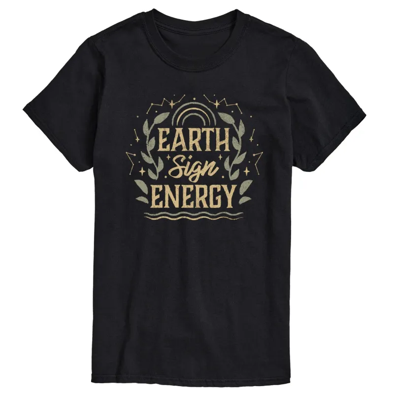 Instant Message - Earth Sign Energy - Men's Short Sleeve Graphic T-Shirt made by Zulily
