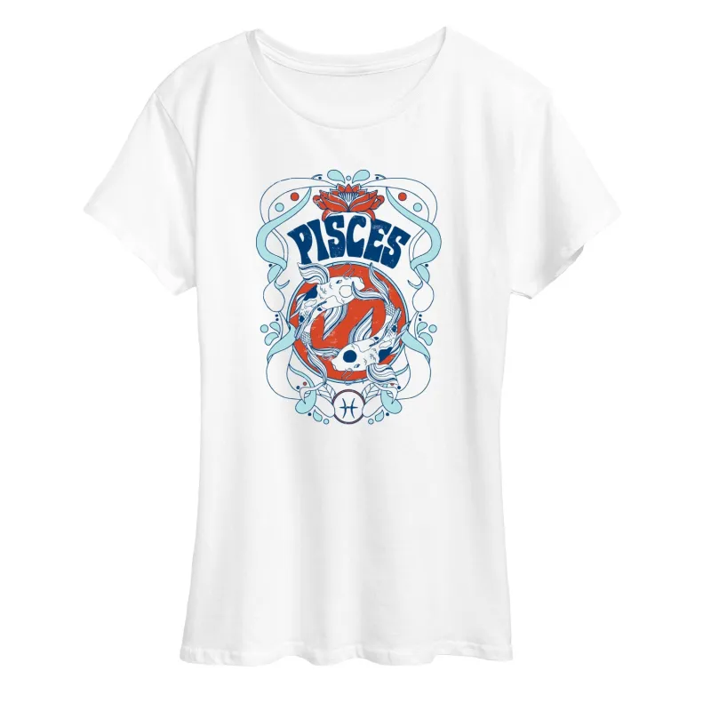 Instant Message - Pisces Zodiac - Women's Short Sleeve Graphic T-Shirt made by Zulily