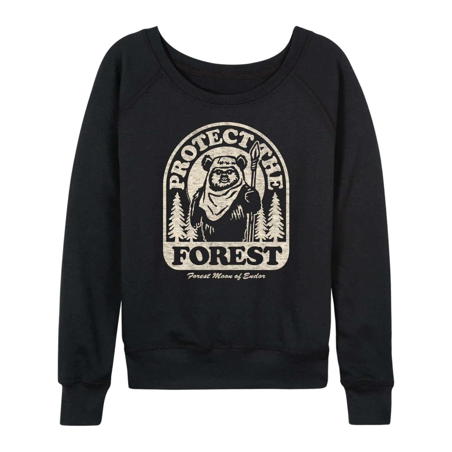 Star Wars - Ewok Protect The Forest - Women's French Terry Pullover Long Sleeve Shirt sold by Zulily