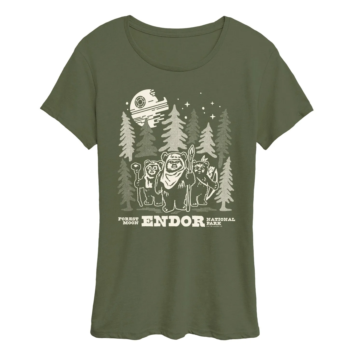Star Wars - Endor Wildlife - Women's Short Sleeve Graphic T-Shirt sold by Zulily product image thumbnail 3