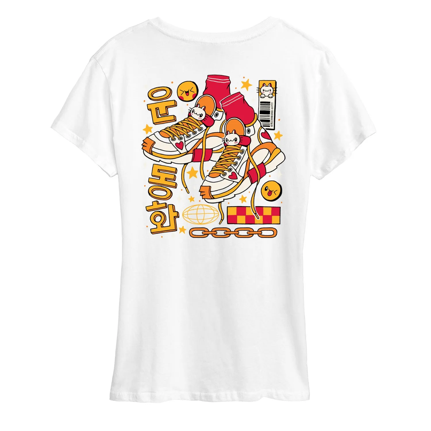Instant Message - Korean Sneakers - Women's Short Sleeve Graphic T-Shirt sold by Zulily product image thumbnail 5