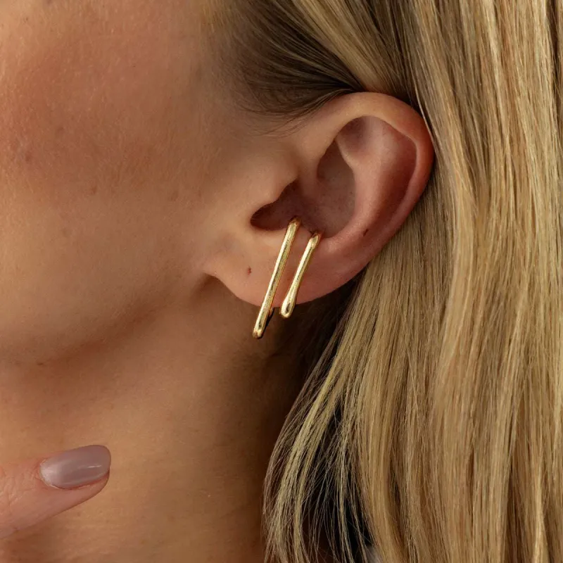 Goldtone Layered Ear Cuffs made by Zulily