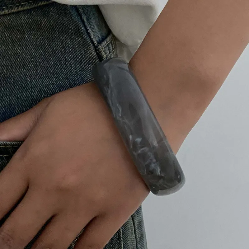 Gray Resin Square Bangle made by Zulily