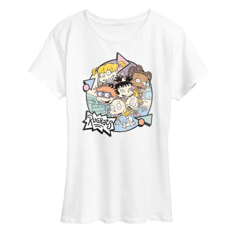 Rugrats - Pastel Character Circle - Women's Short Sleeve Graphic T-Shirt made by Zulily