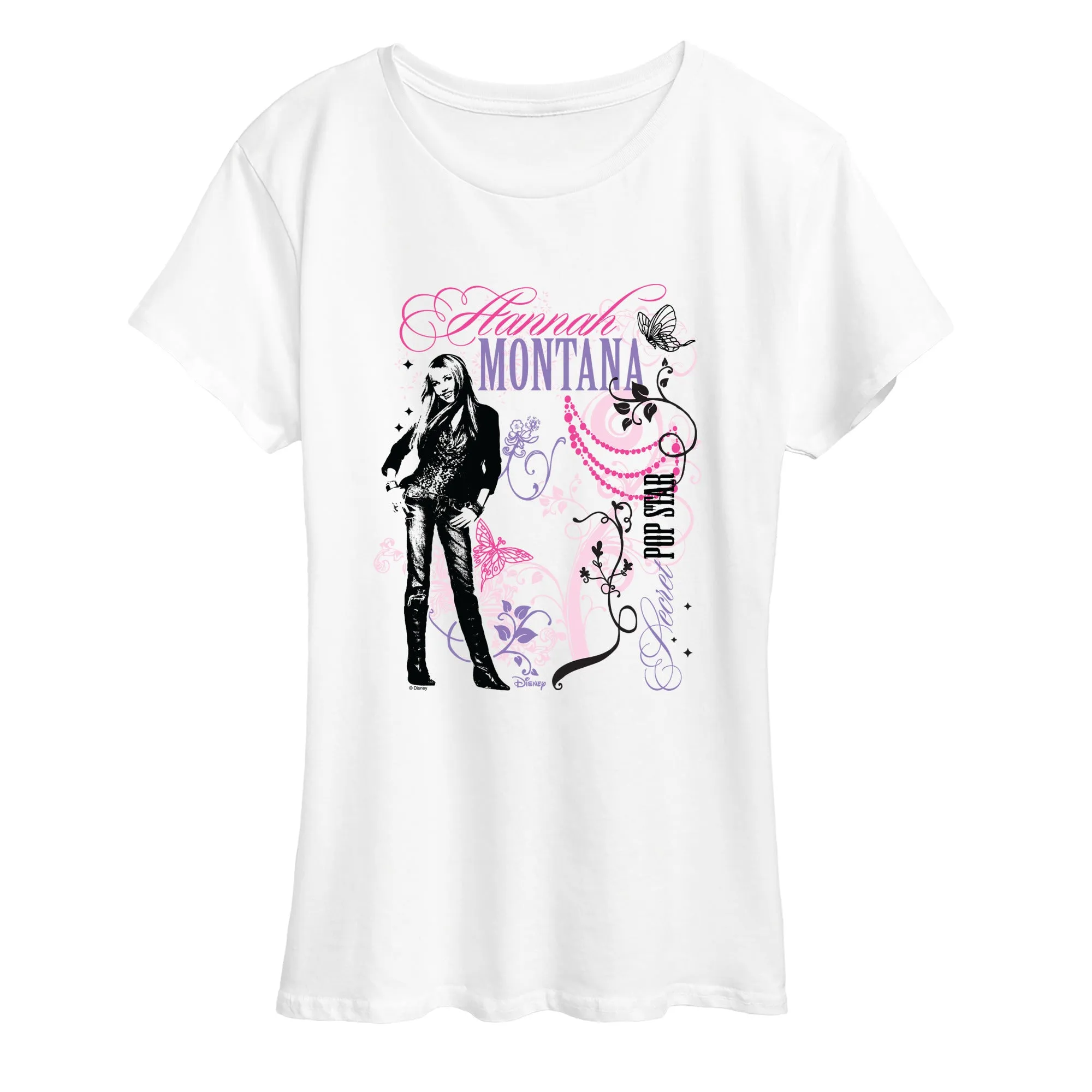 Hannah Montana - Secret Pop Star - Women's Short Sleeve Graphic T-Shirt sold by Zulily