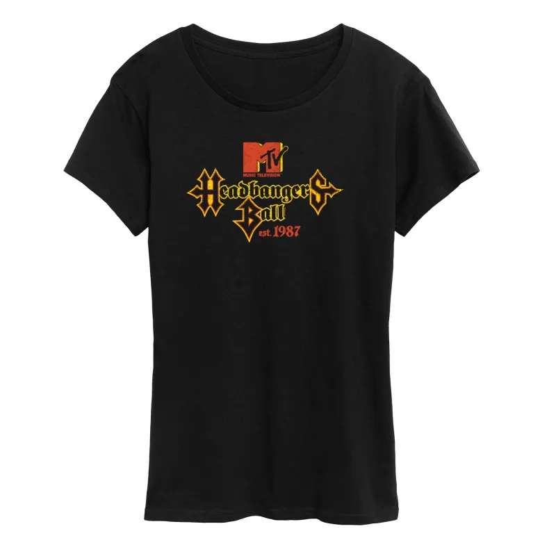 MTV - Headbangers Ball 1987 - Women's Short Sleeve Graphic T-Shirt made by Zulily
