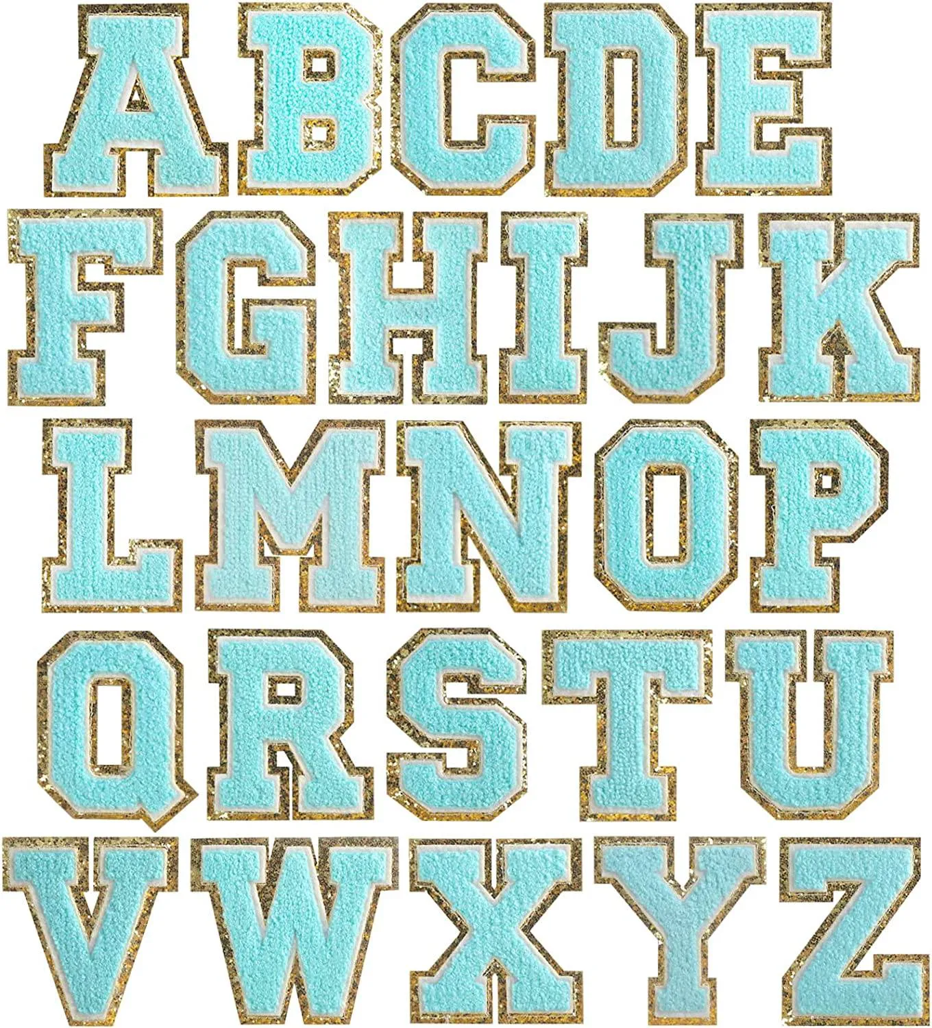 Blue Self Adhesive Chenille Letters Patches sold by Zulily