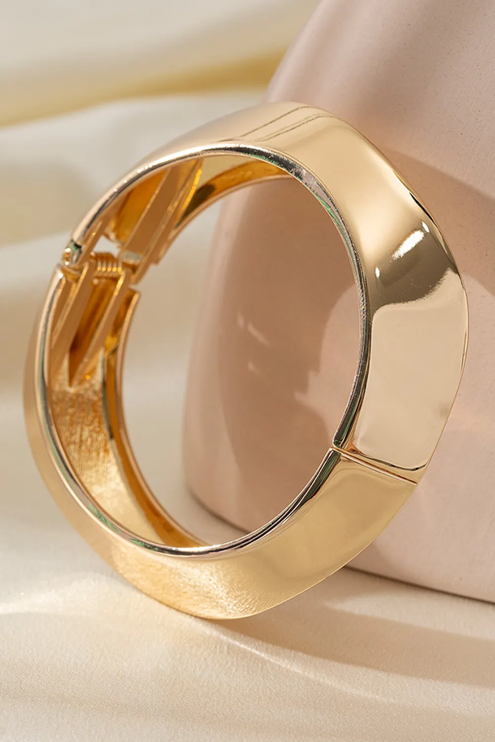 Gold Asymmetric Plated Alloy Bangle Bracelet sold by Zulily product image thumbnail 2