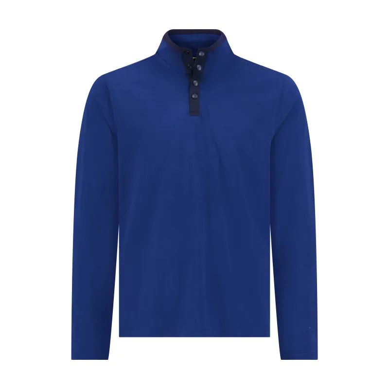 Spyder Men's Marled French Terry Quarter Snap - True Blue made by Spyder