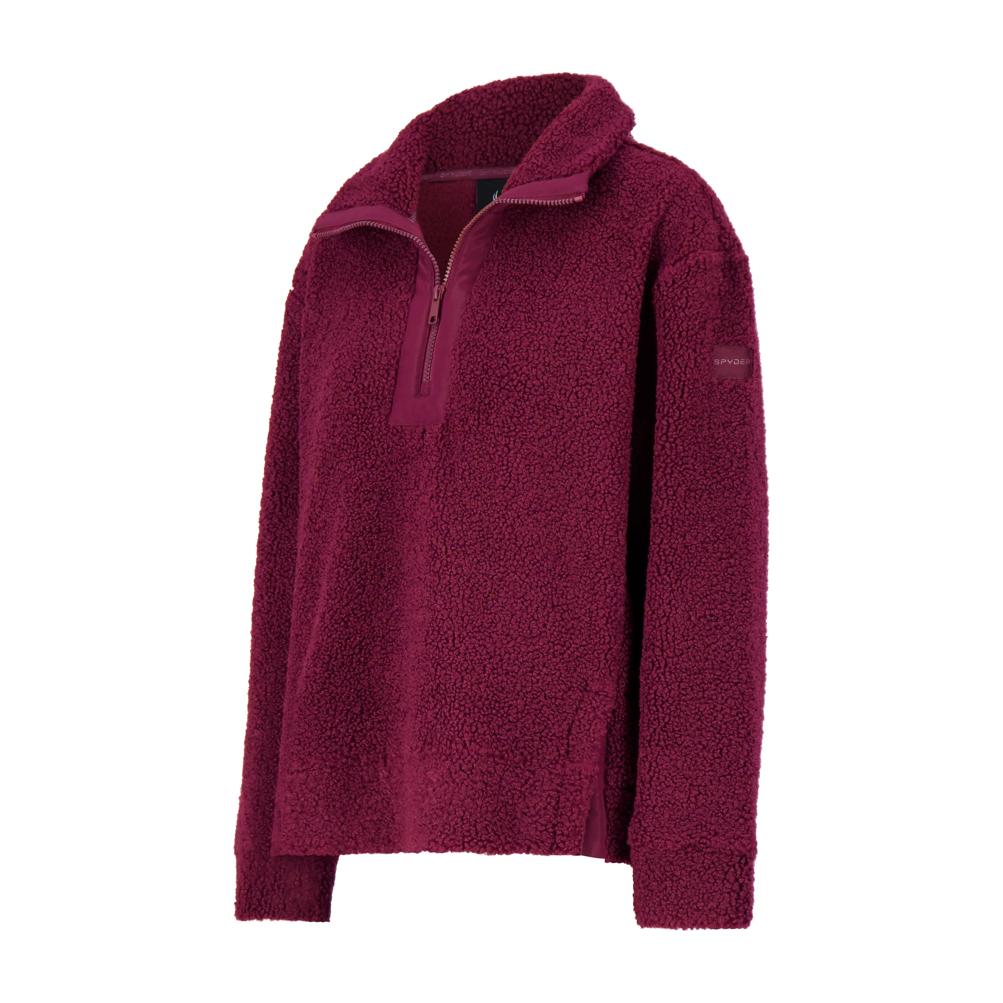 Spyder Women's Sherpa Quarter Zip Mock Neck - Wine sold by Zulily product image thumbnail 5