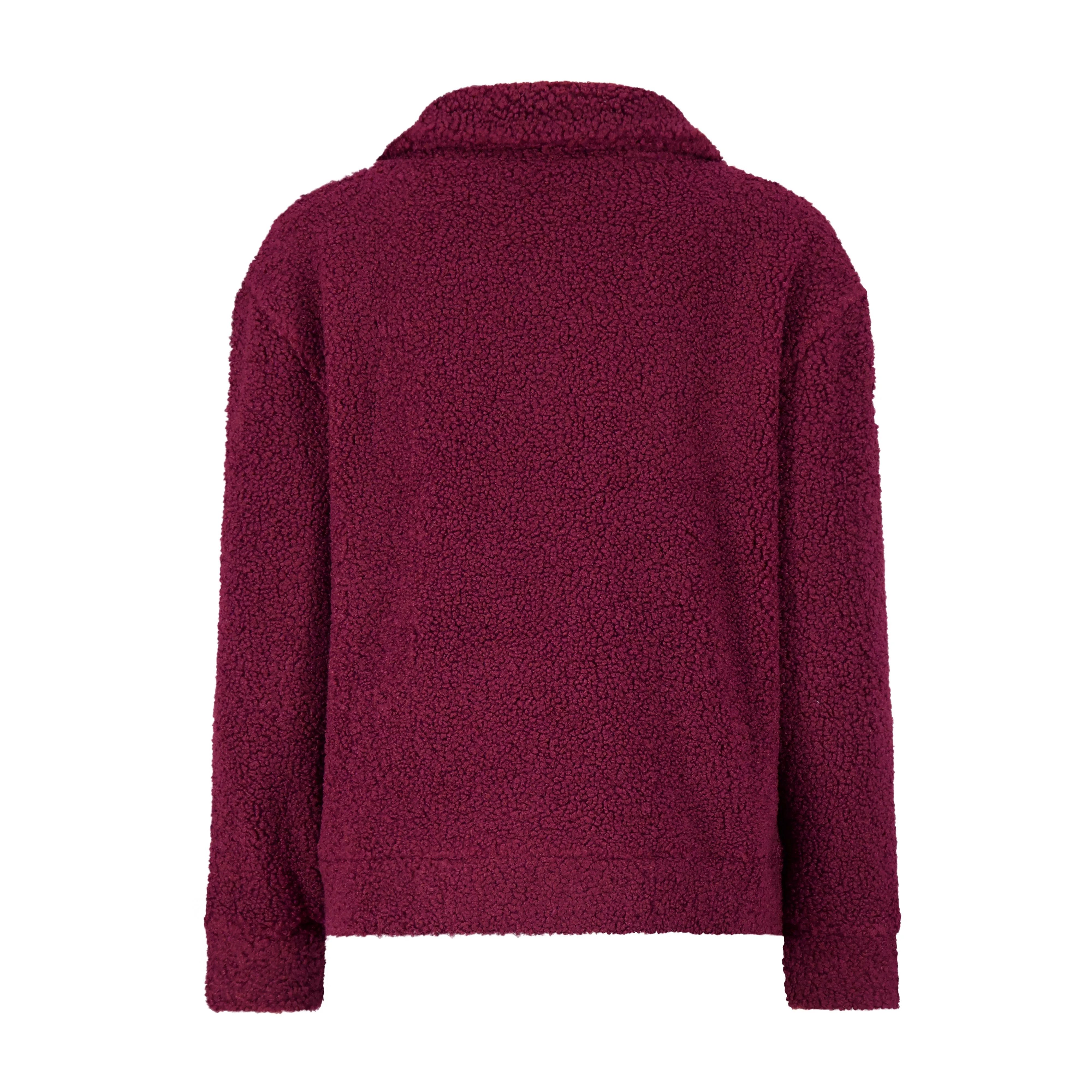 Spyder Women's Sherpa Quarter Zip Mock Neck - Wine sold by Zulily product image thumbnail 2
