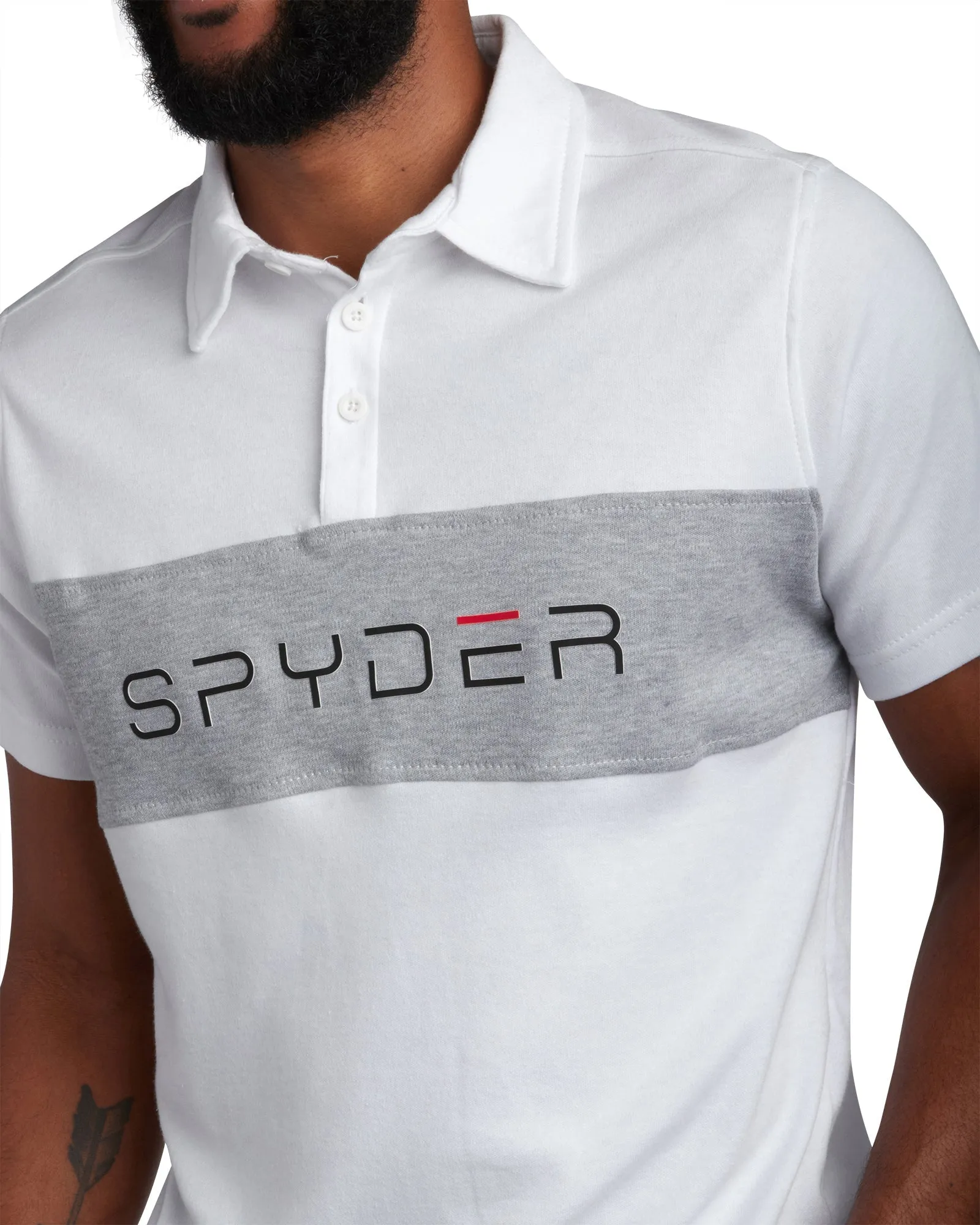 Spyder Men's Short Sleeve Interlock Color Block - White sold by Zulily product image thumbnail 4