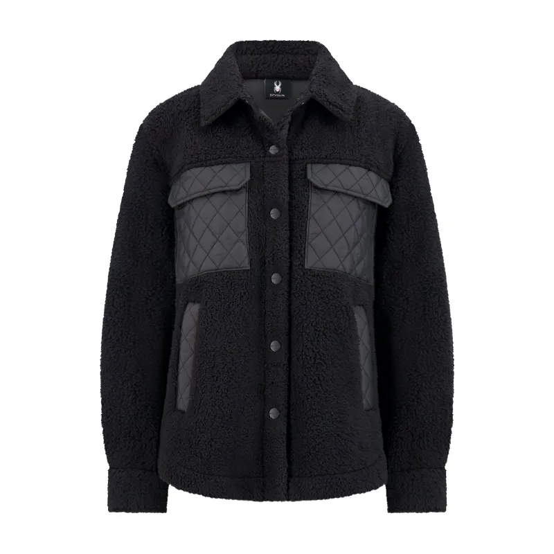 Spyder Women's Sherpa Shacket - Black made by Spyder