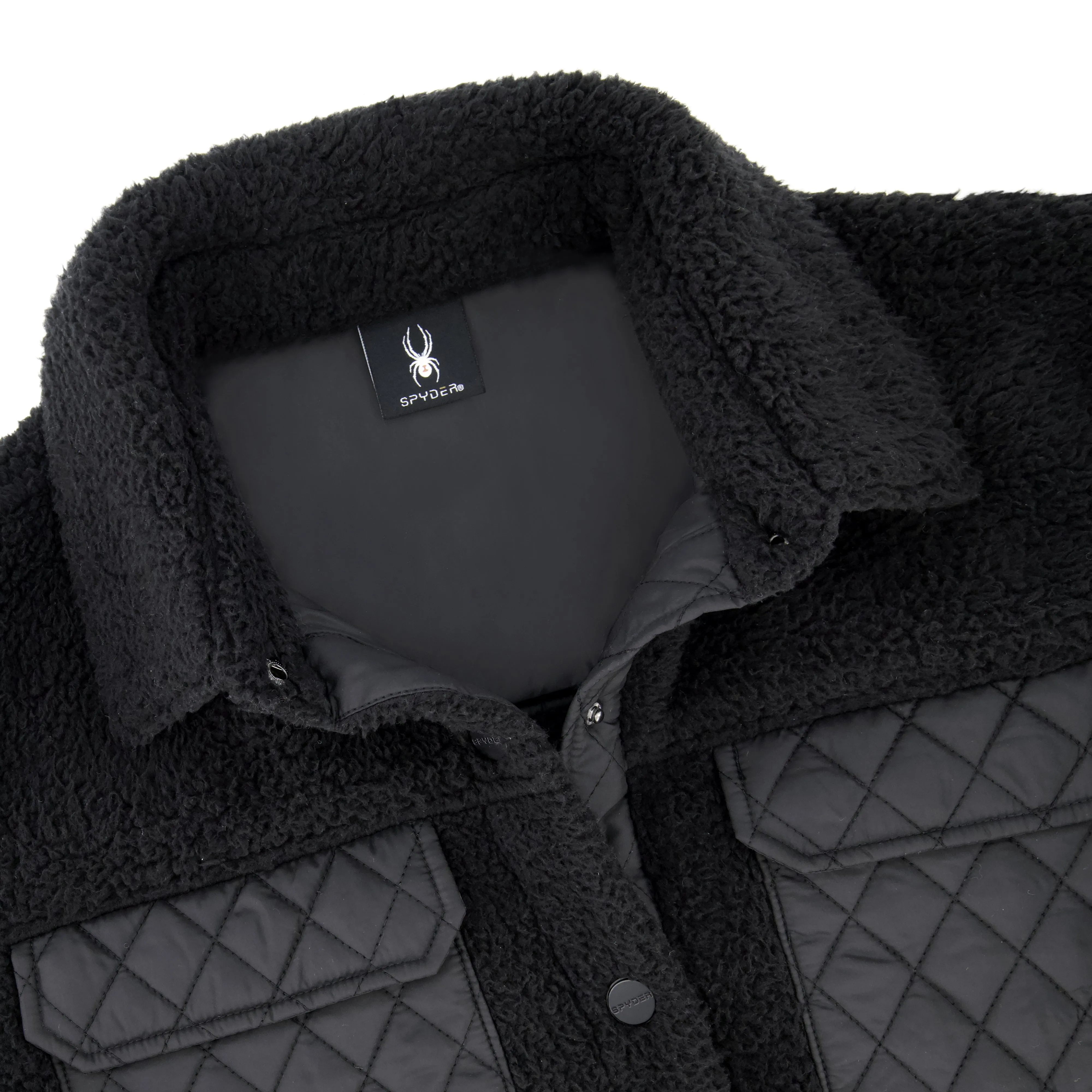 Spyder Women's Sherpa Shacket - Black sold by Zulily product image thumbnail 5