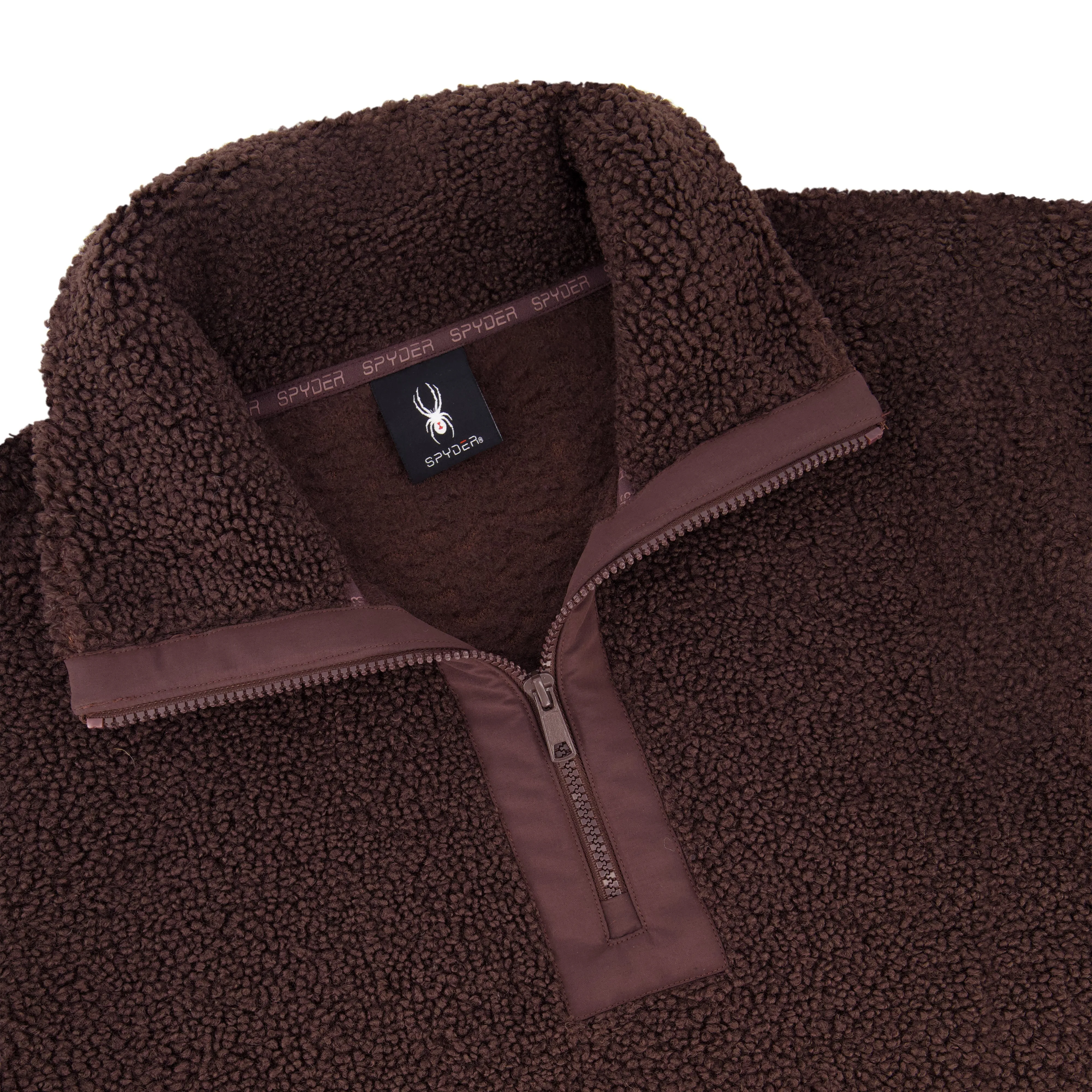 Spyder Women's Sherpa Quarter Zip Mock Neck - Cocoa sold by Zulily product image thumbnail 3