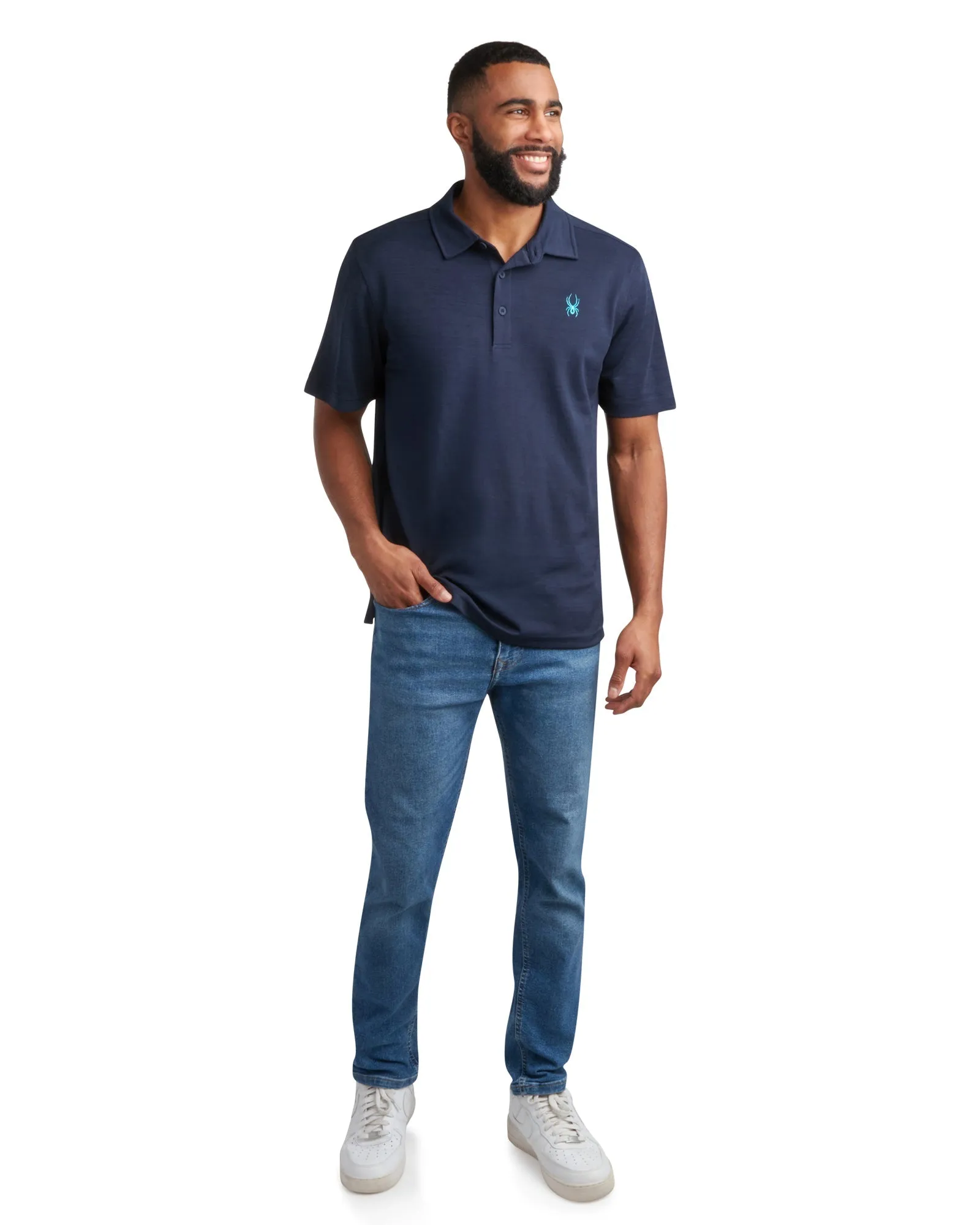 Spyder Men's Short Sleeve Tech Pique - Navy sold by Zulily product image thumbnail 5