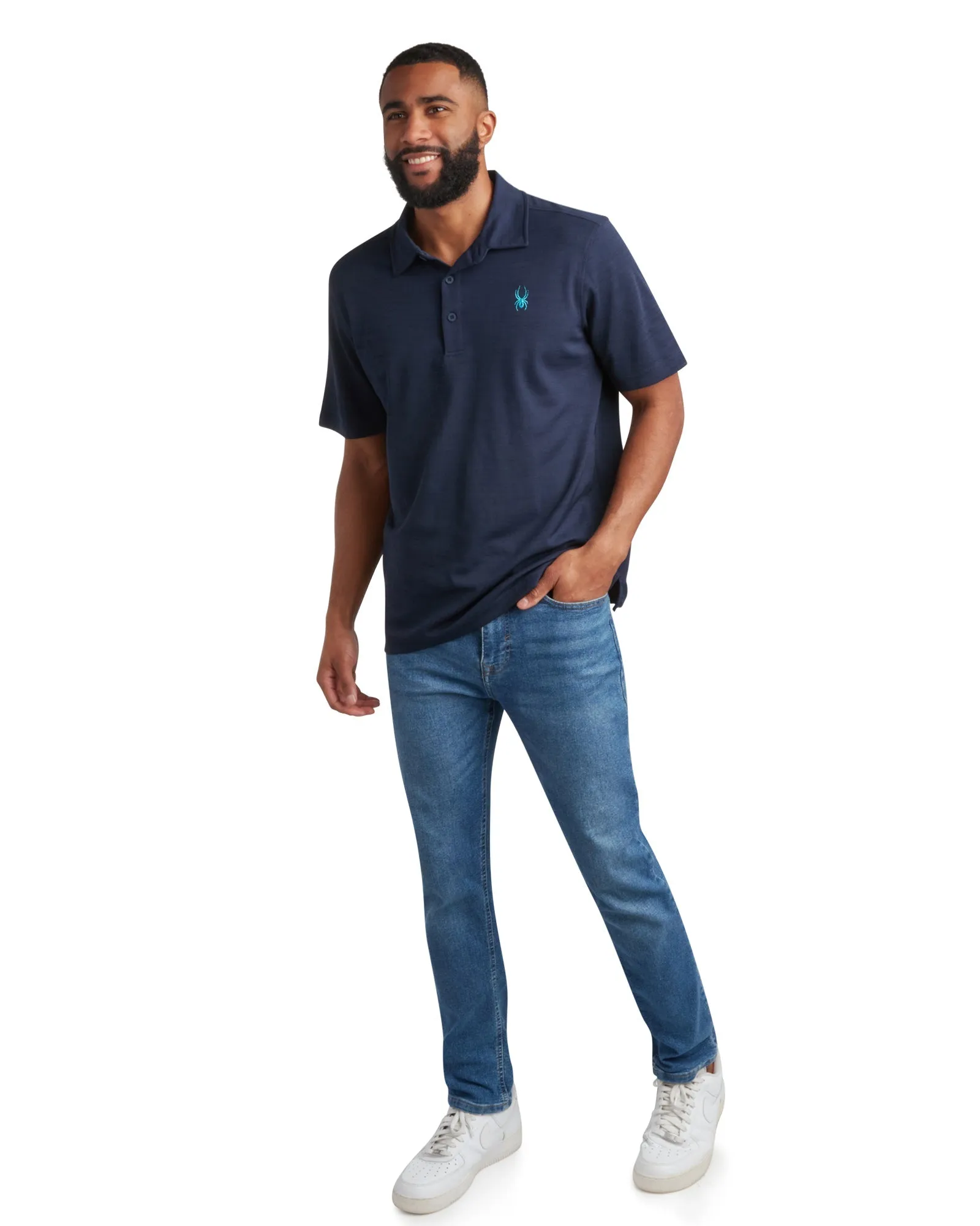 Spyder Men's Short Sleeve Tech Pique - Navy sold by Zulily product image thumbnail 3