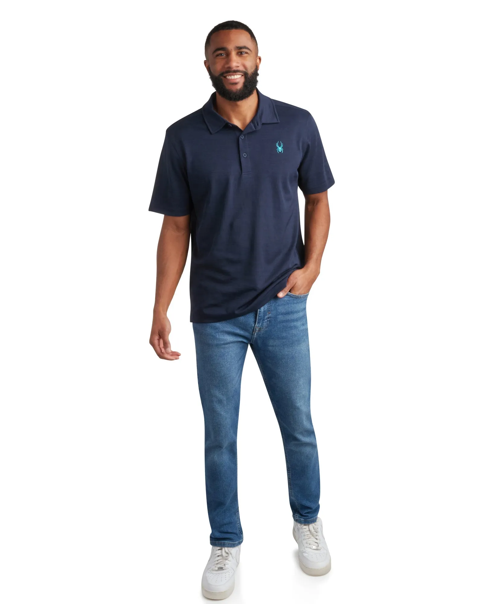 Spyder Men's Short Sleeve Tech Pique - Navy sold by Zulily