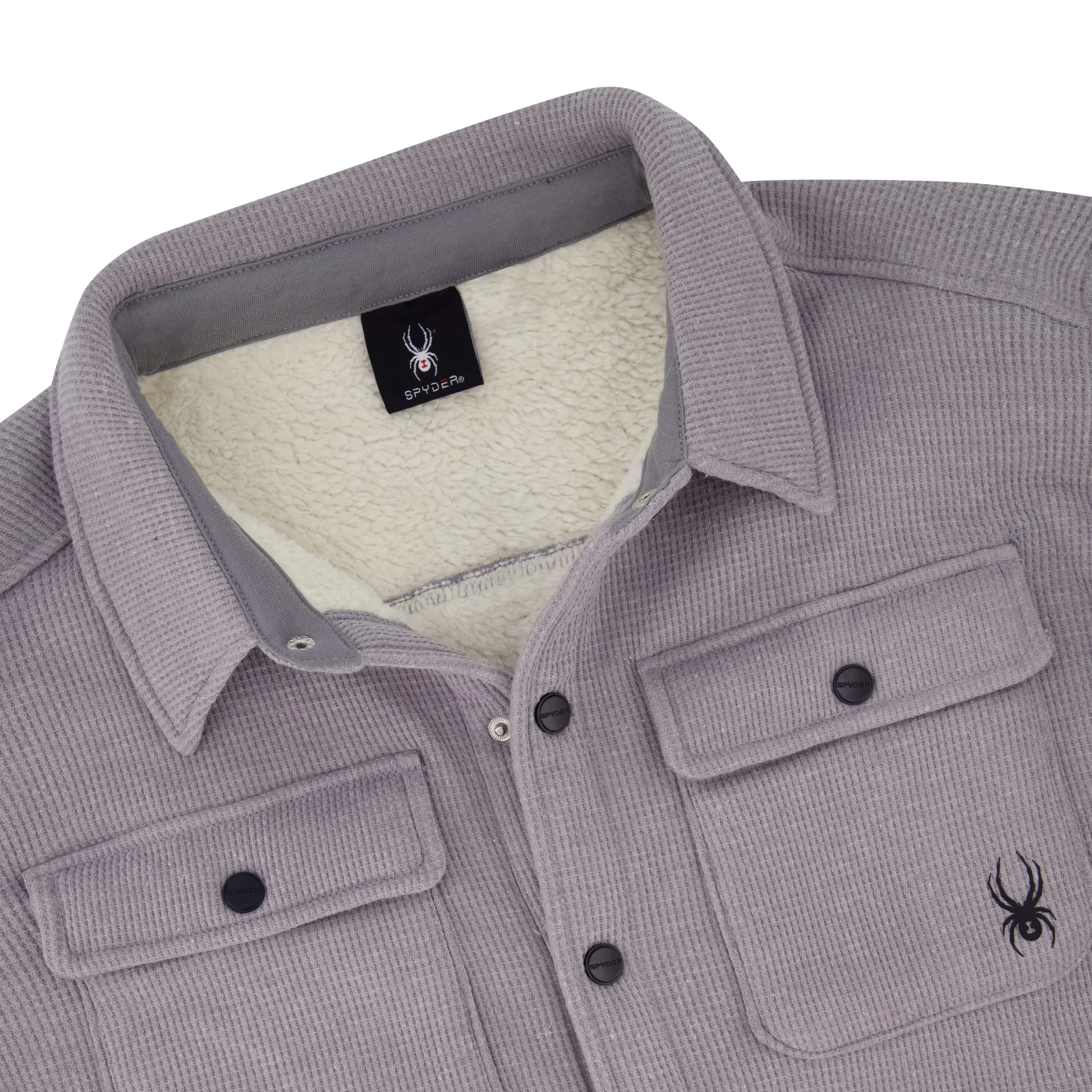 Spyder Men's Sherpa Shacket - Smoke Grey sold by Zulily product image thumbnail 5