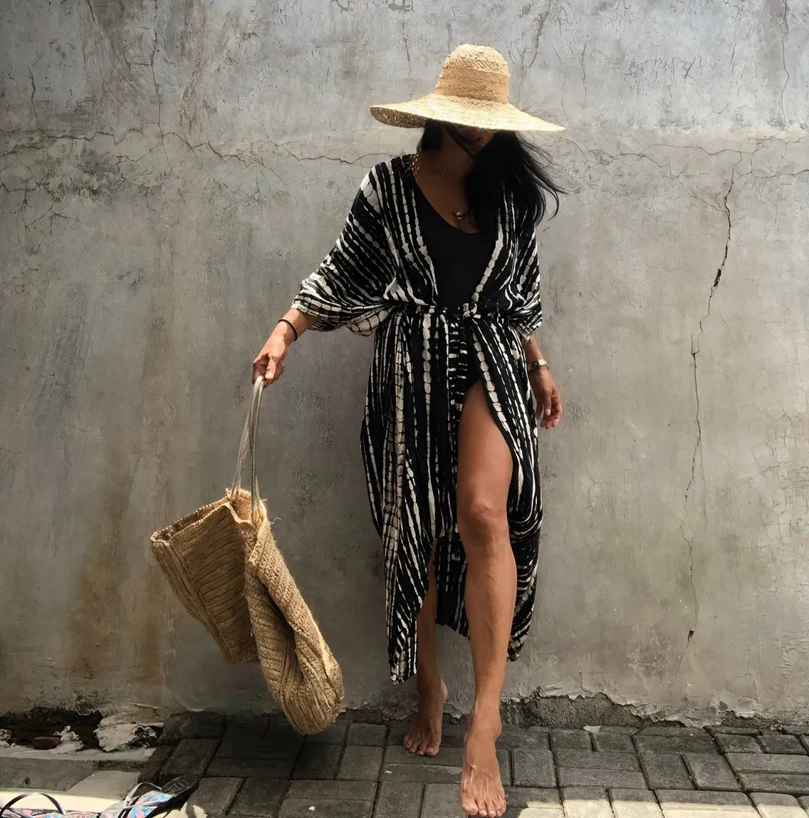 Black & White Kimono by ClaudiaG Collection sold by Zulily product image thumbnail 2