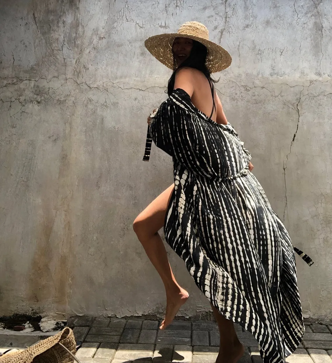 Black & White Kimono by ClaudiaG Collection sold by Zulily product image thumbnail 3