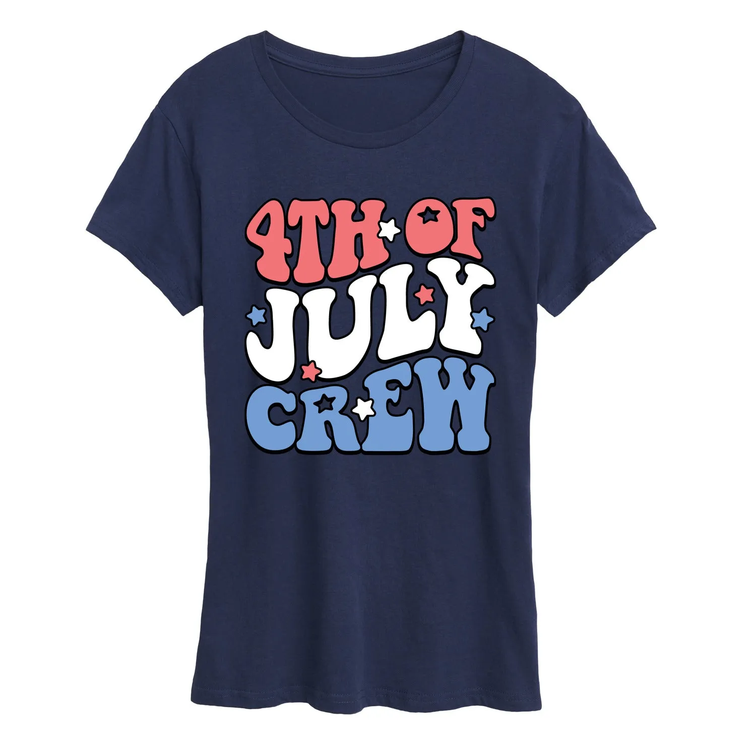 Instant Message - 4th of July Crew - Women's Short Sleeve Graphic T-Shirt sold by Zulily product image thumbnail 4