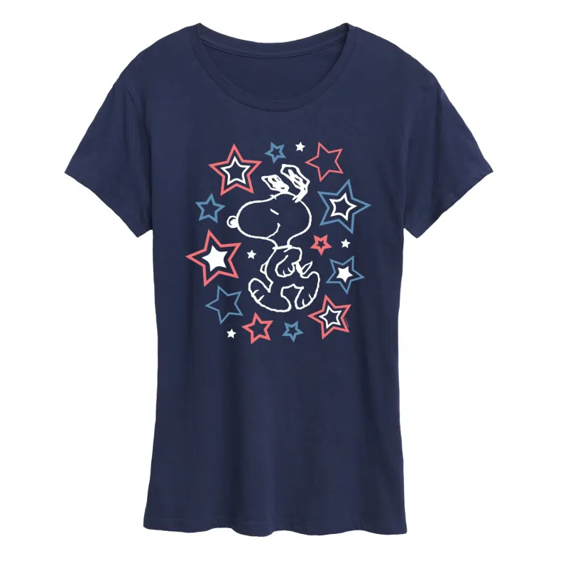 Peanuts - Snoopy Stars - Women's Short Sleeve Graphic T-Shirt made by Peanuts