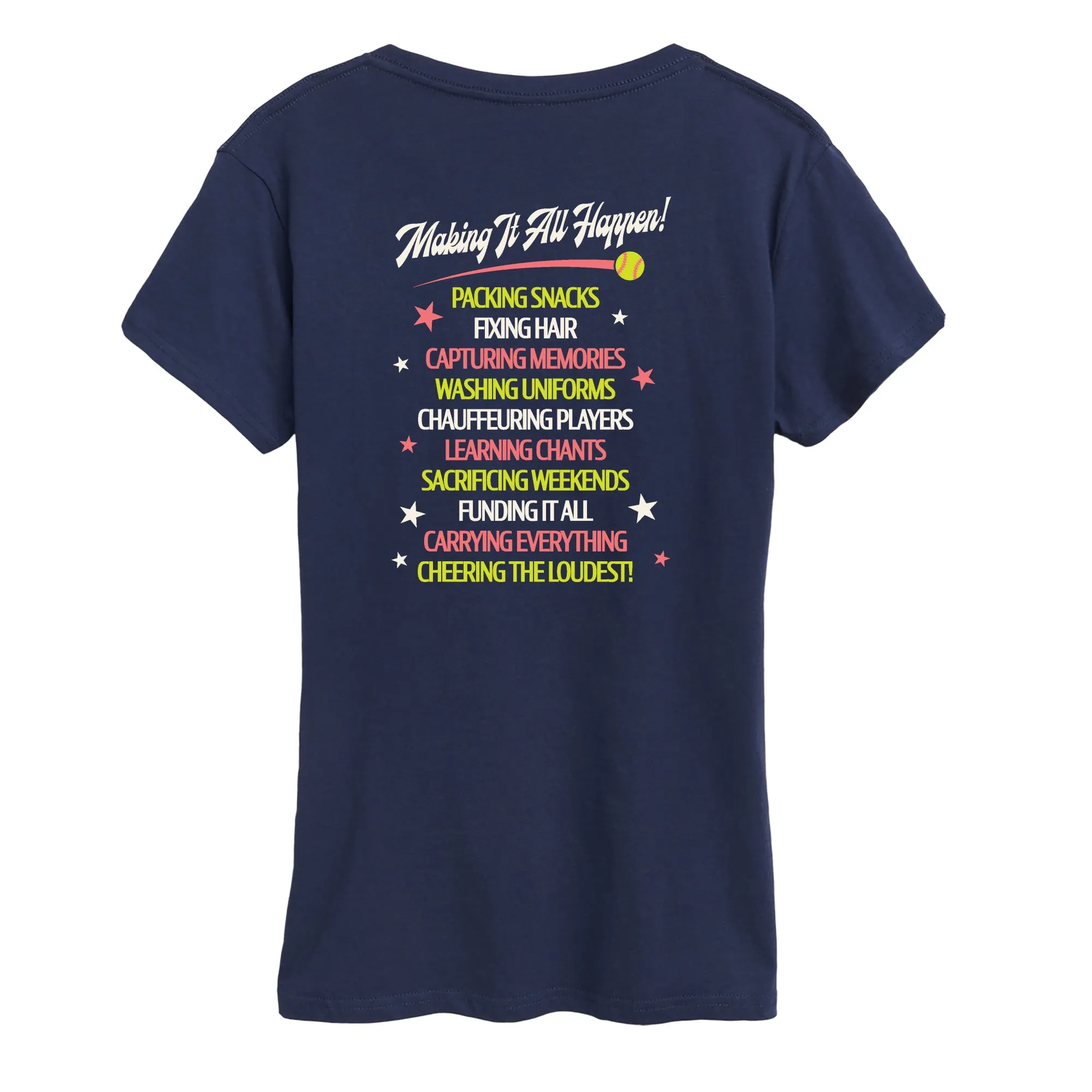 Instant Message - The Softball Mom Tour - Women's Short Sleeve Graphic T-Shirt sold by Zulily product image thumbnail 3