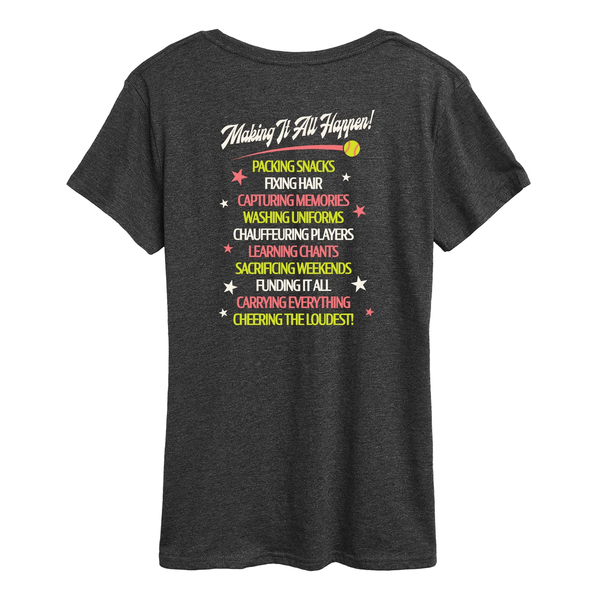 Instant Message - The Softball Mom Tour - Women's Short Sleeve Graphic T-Shirt sold by Zulily product image thumbnail 2