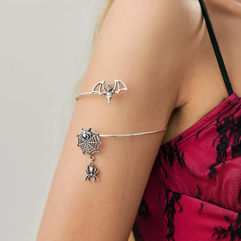 Silvertone Spider & Bat Bypass Arm Cuff made by Zulily