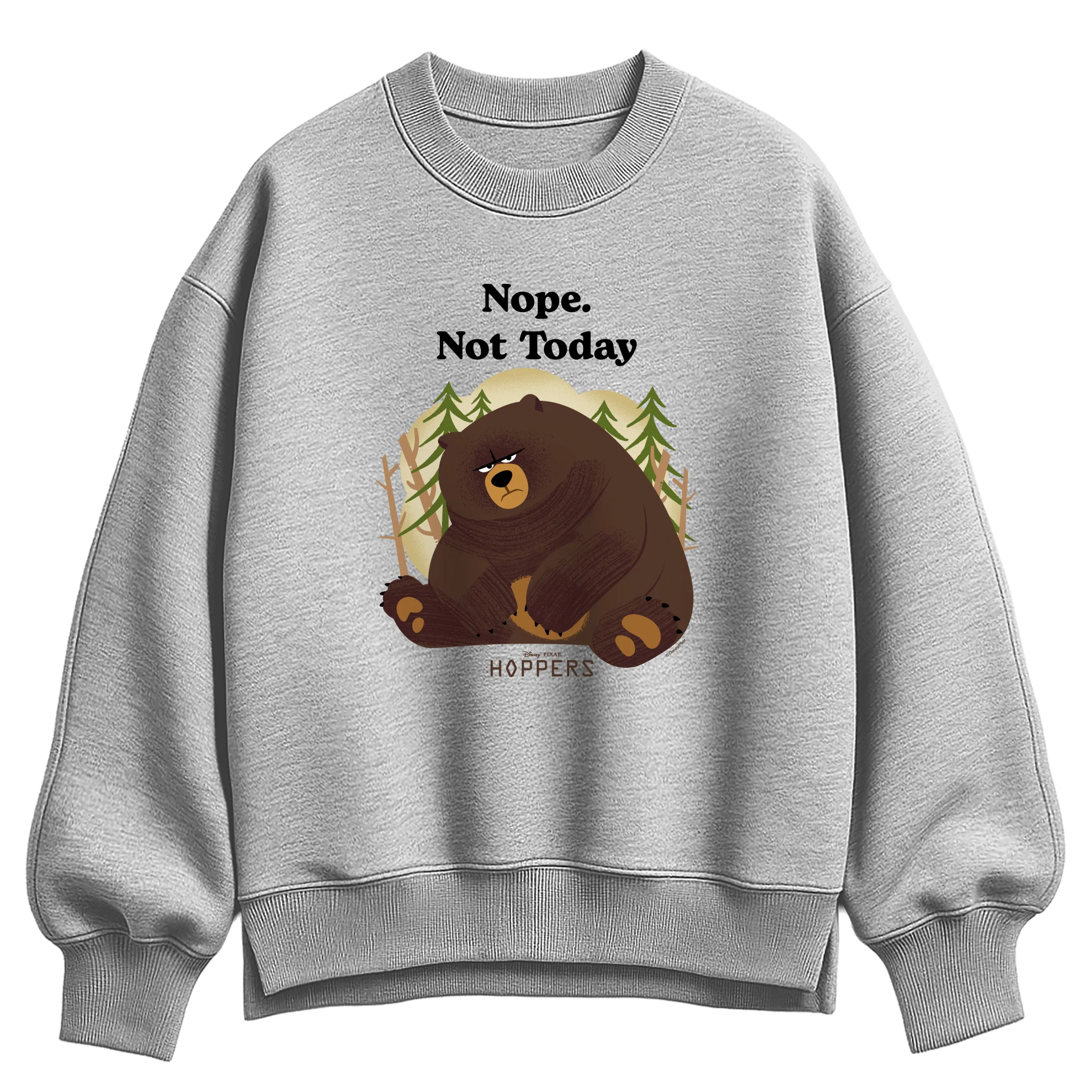 Hoppers - Nope Not Today Ellen - Women's Oversized Fleece Crew Sweatshirt sold by Zulily product image thumbnail 2