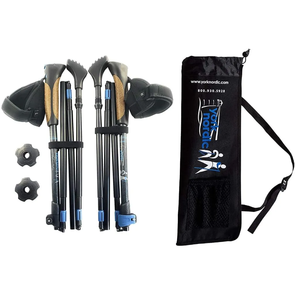 Travel Folding Walking & Hiking Poles - 13.5 in with Rubber Feet, Baskets, and Bag - Available in 3 Sizes and Choice of Grips sold by Zulily product image thumbnail 2